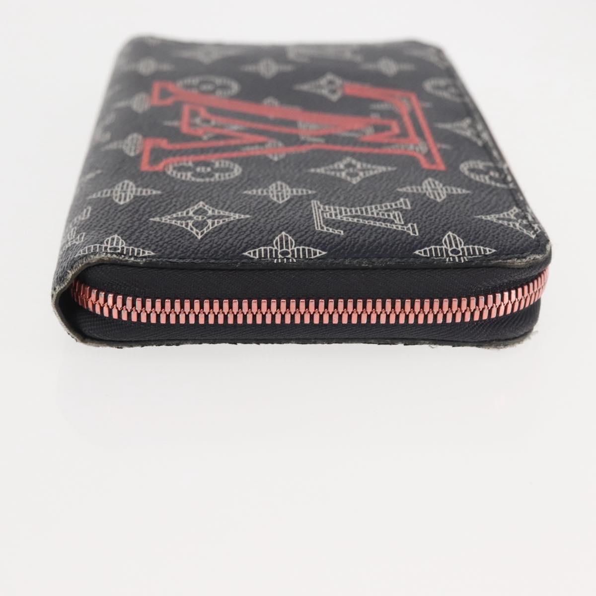 LOUIS VUITTON Ink Upside Down Zippy Organizer NM Wallet Navy M62931 Auth 146162