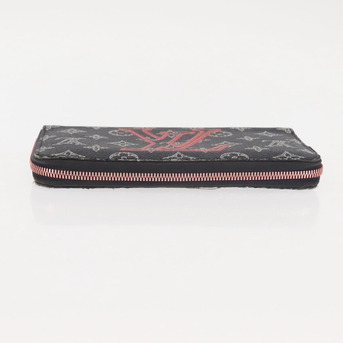 LOUIS VUITTON Ink Upside Down Zippy Organizer NM Wallet Navy M62931 Auth 146162