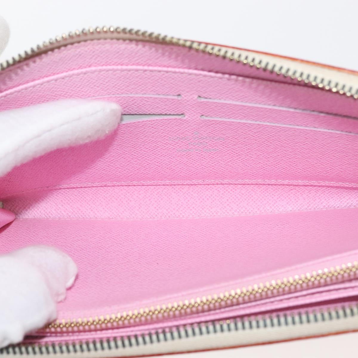 LOUIS VUITTON Monogram Multicolor Zippy Wallet Wallet White M60241 Auth 146163