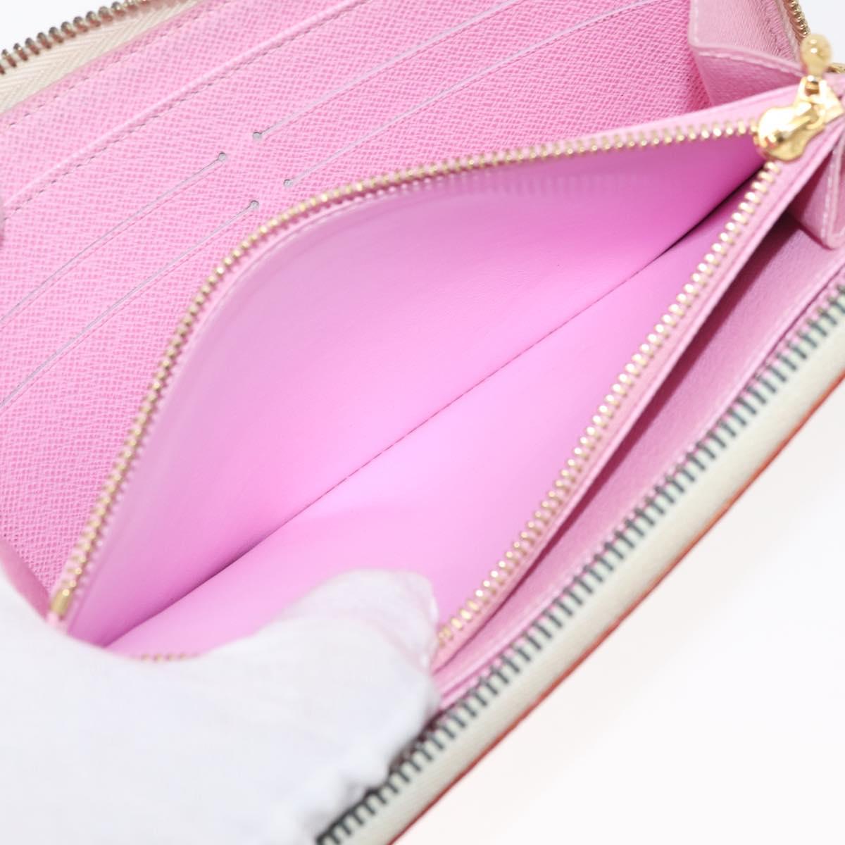 LOUIS VUITTON Monogram Multicolor Zippy Wallet Wallet White M60241 Auth 146163