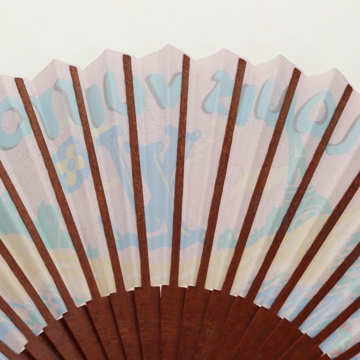 LOUIS VUITTON Fan Japanese Fan Pleated Pink GI1423 LV Auth 146167M