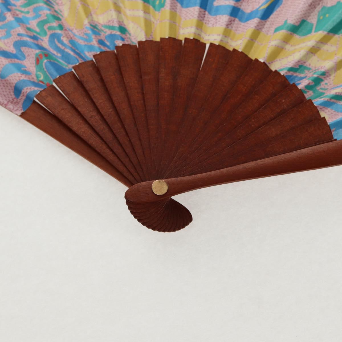 LOUIS VUITTON Fan Japanese Fan Pleated Pink GI1423 LV Auth 146167M