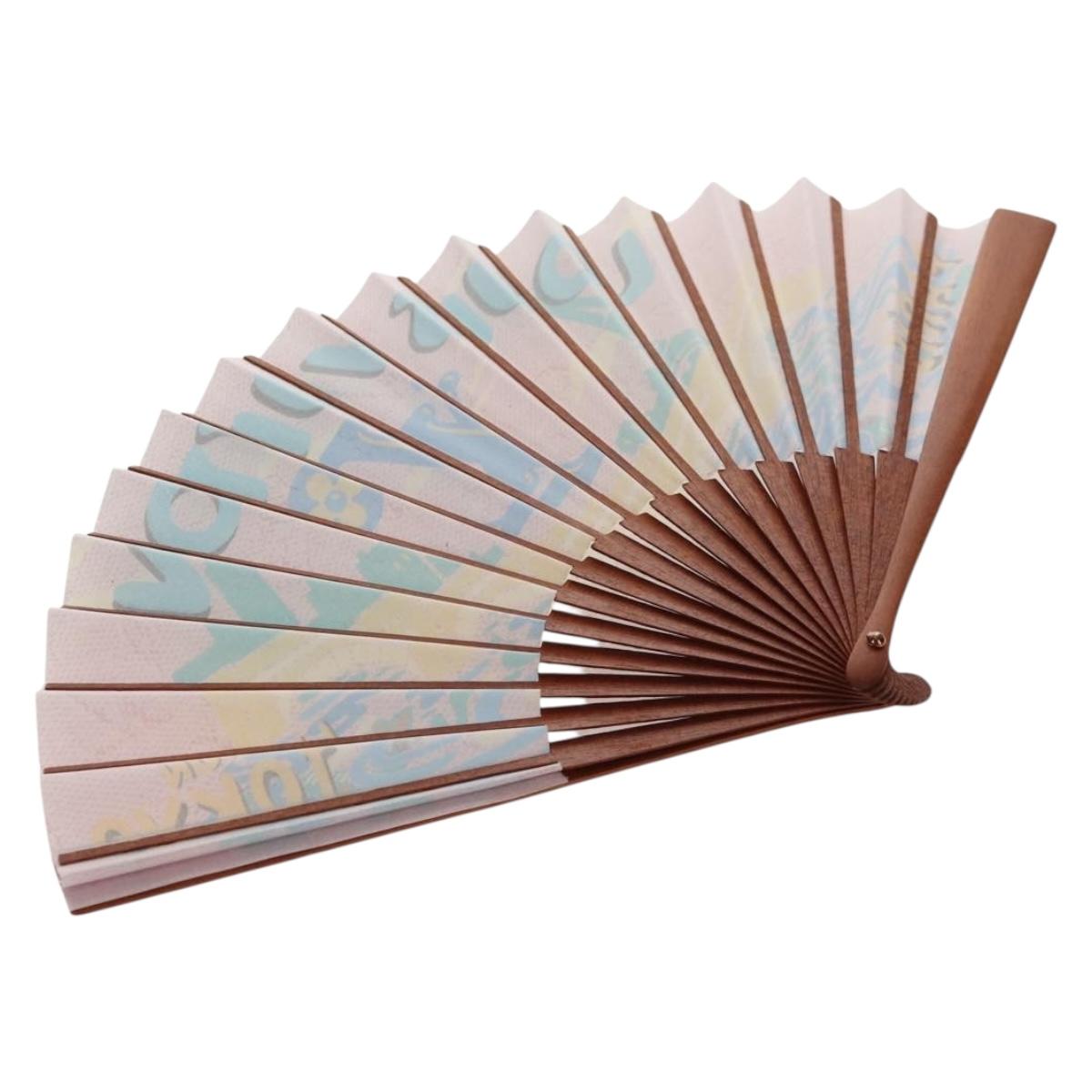 LOUIS VUITTON Fan Japanese Fan Pleated Pink GI1423 LV Auth 146167M