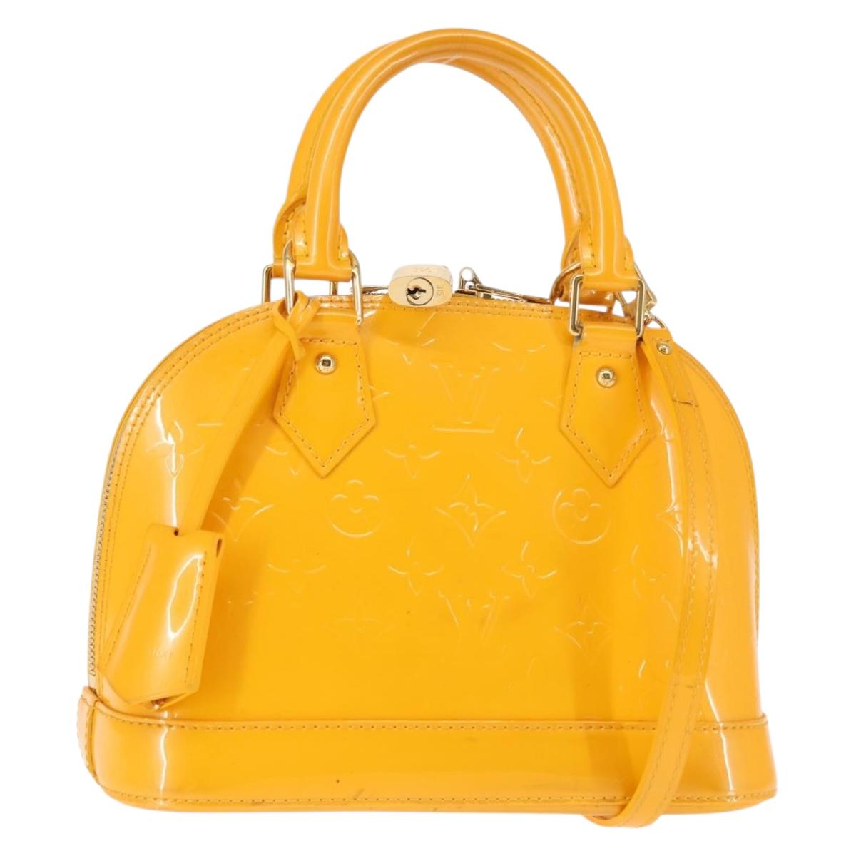 LOUIS VUITTON Monogram Vernis Alma BB Bag 2way Jone Passion M91697 Auth 146200