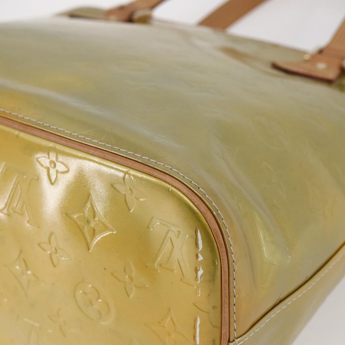 LOUIS VUITTON Monogram Vernis Houston Hand Bag Gris M91053 LV Auth 146208