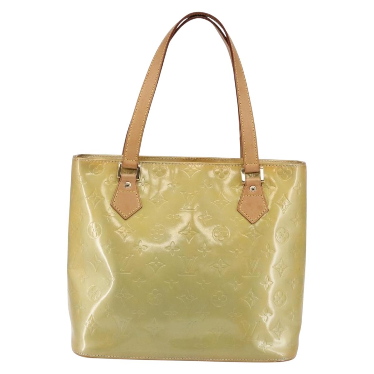 LOUIS VUITTON Monogram Vernis Houston Hand Bag Gris M91053 LV Auth 146208