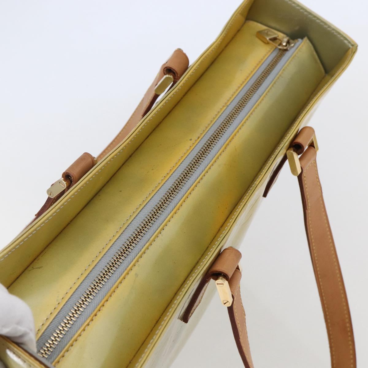 LOUIS VUITTON Monogram Vernis Columbus Tote Bag Gris M91028 LV Auth 146210