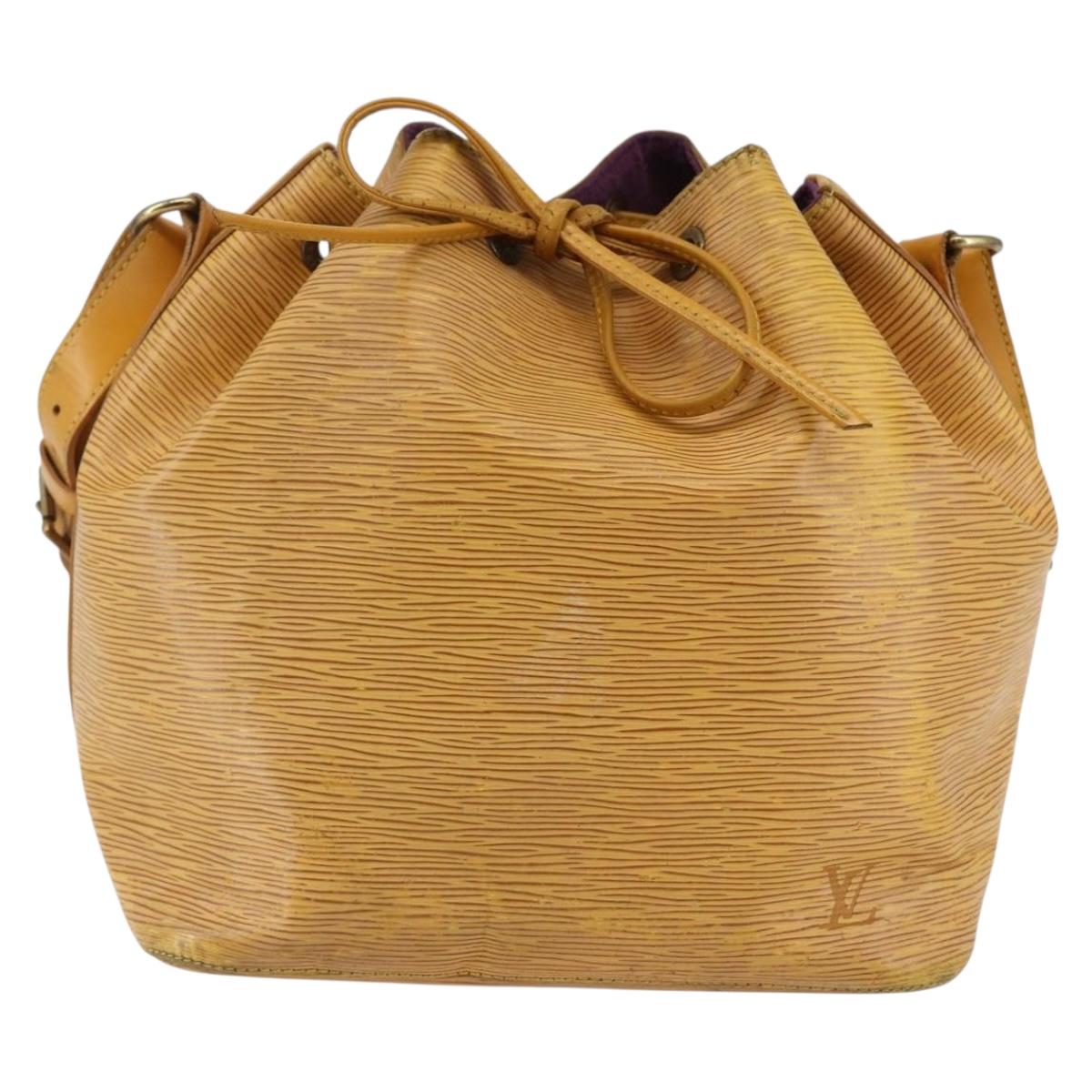 LOUIS VUITTON Epi Petit Noe Shoulder Bag Yellow M44109 LV Auth 146214