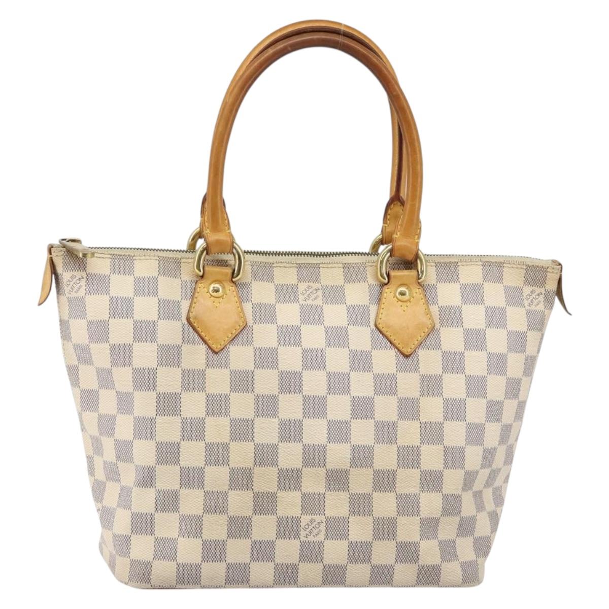 LOUIS VUITTON Damier Azur Saleya PM Tote Bag N51186 LV Auth 146221
