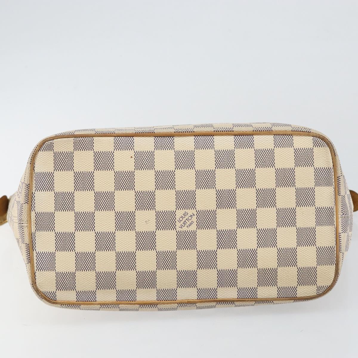LOUIS VUITTON Damier Azur Saleya PM Tote Bag N51186 LV Auth 146221
