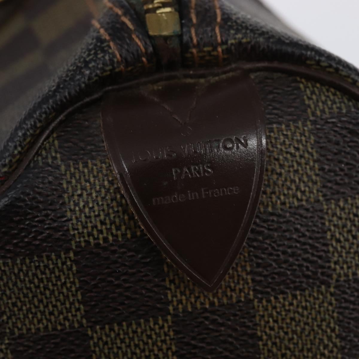 LOUIS VUITTON Damier Ebene Speedy 35 Hand Bag N41363 LV Auth 146223