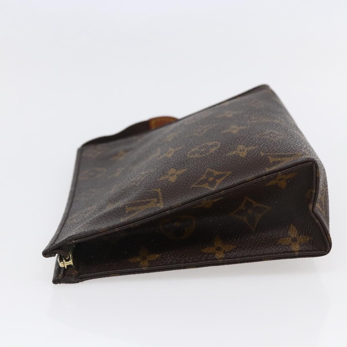 LOUIS VUITTON Monogram Poche Toilette 19 Pouch M47544 LV Auth 146227