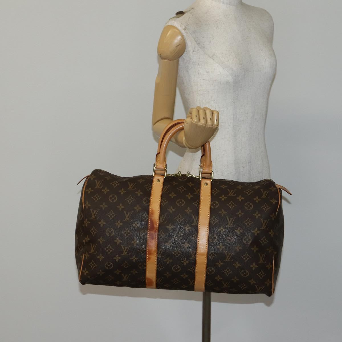LOUIS VUITTON Monogram Keepall 45 Boston Bag M41428 LV Auth 146236