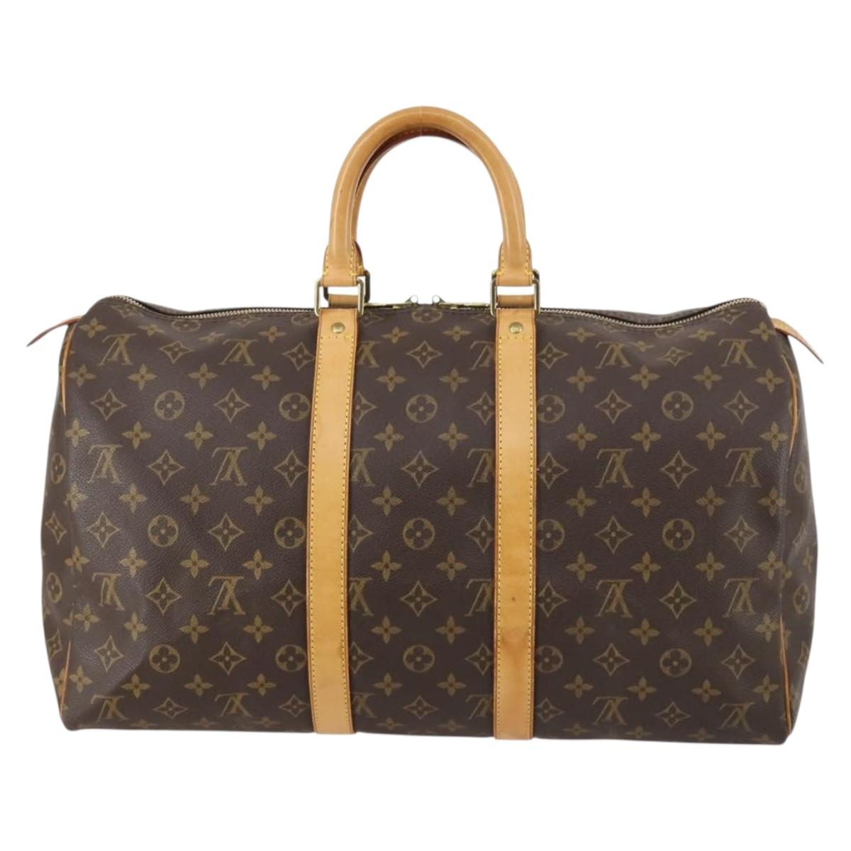 LOUIS VUITTON Monogram Keepall 45 Boston Bag M41428 LV Auth 146236