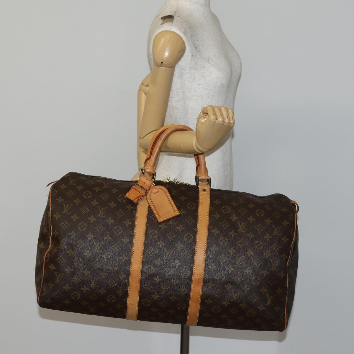 LOUIS VUITTON Monogram Keepall 55 Boston Bag M41424 LV Auth 146237