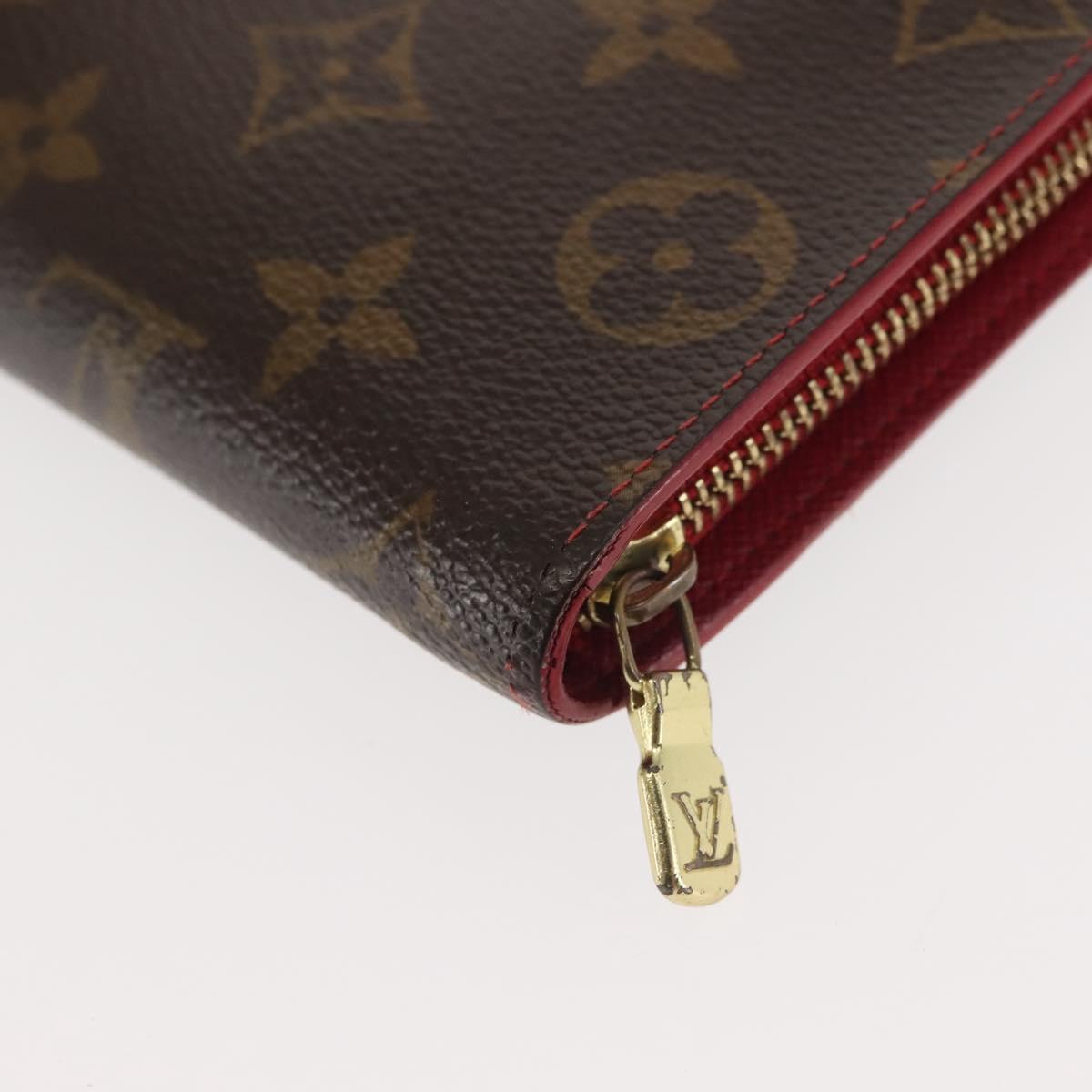 LOUIS VUITTON Monogram Cherry Porte Monnaie Zip Long Wallet M95006 Auth 146243