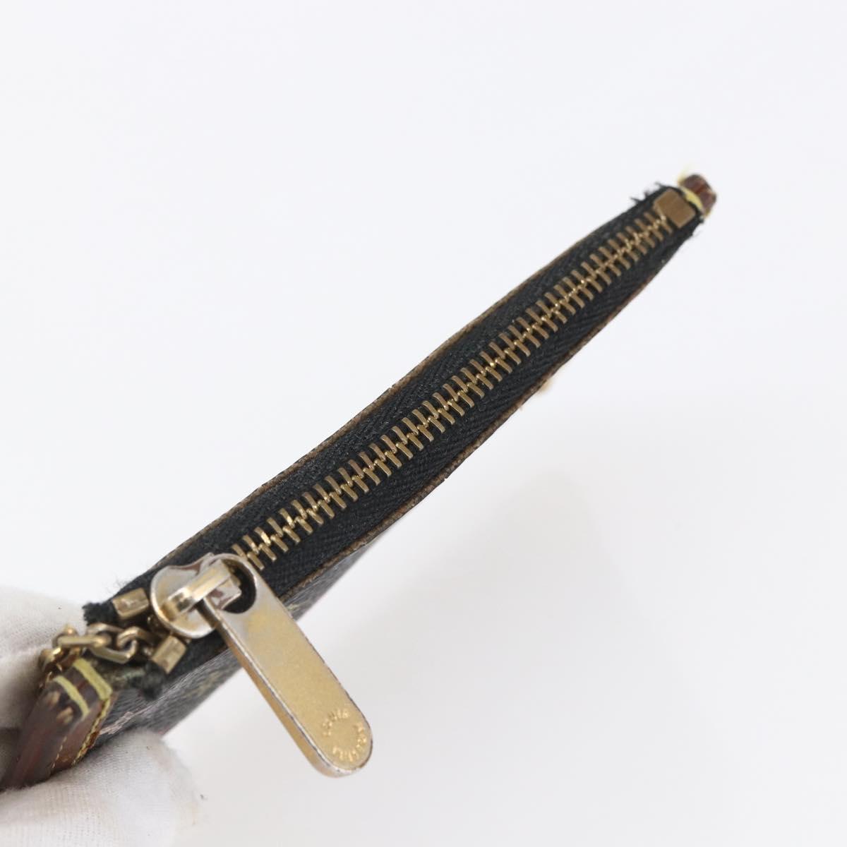 LOUIS VUITTON Multicolor Pochette Cles Coin Purse Black M13664 LV Auth 146244