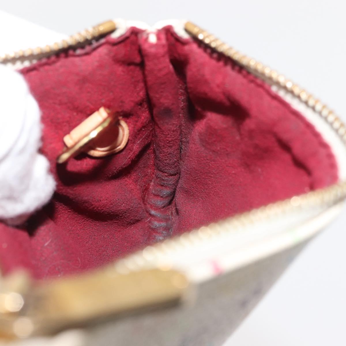 LOUIS VUITTON Monogram Multicolor Pochette MM Pouch White M60028 LV Auth 146245