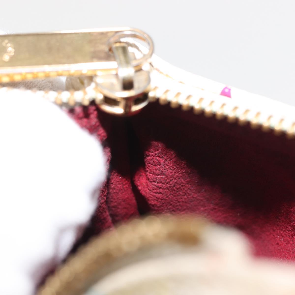 LOUIS VUITTON Monogram Multicolor Pochette MM Pouch White M60028 LV Auth 146245