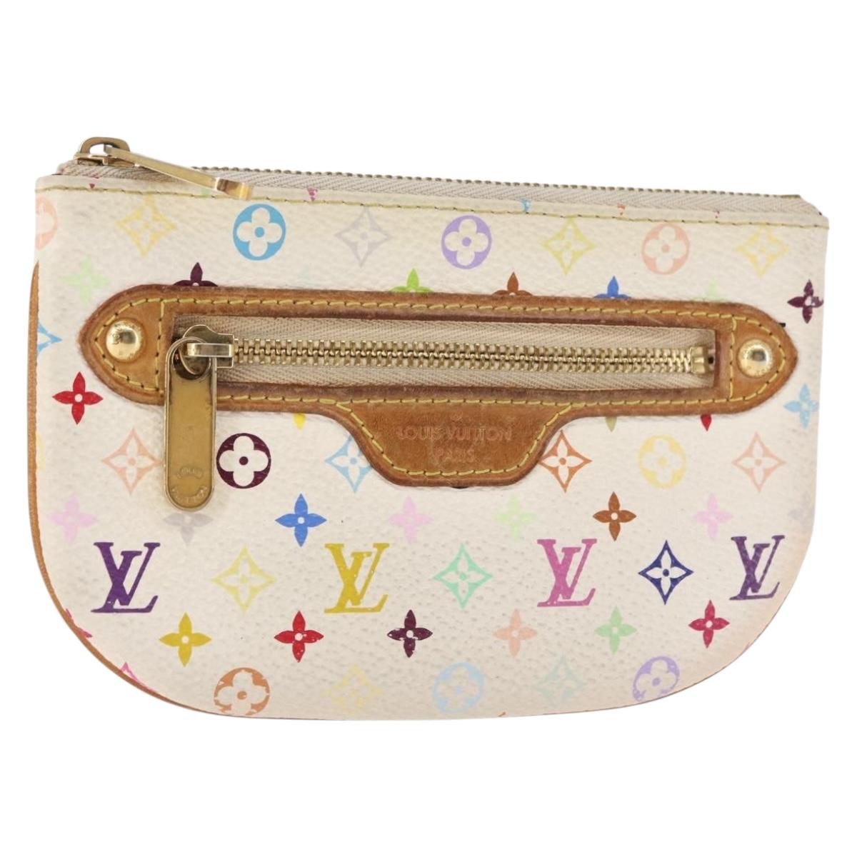 LOUIS VUITTON Monogram Multicolor Pochette MM Pouch White M60028 LV Auth 146245