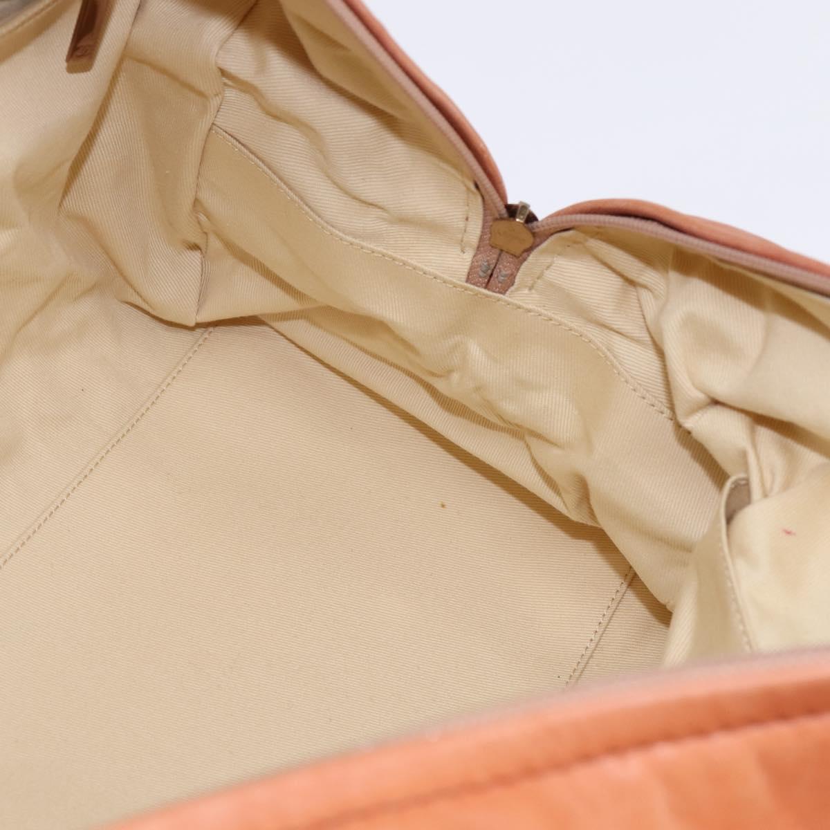 CHANEL Wild Stitch Matelasse Shoulder Bag Leather Brown CC Auth 146246