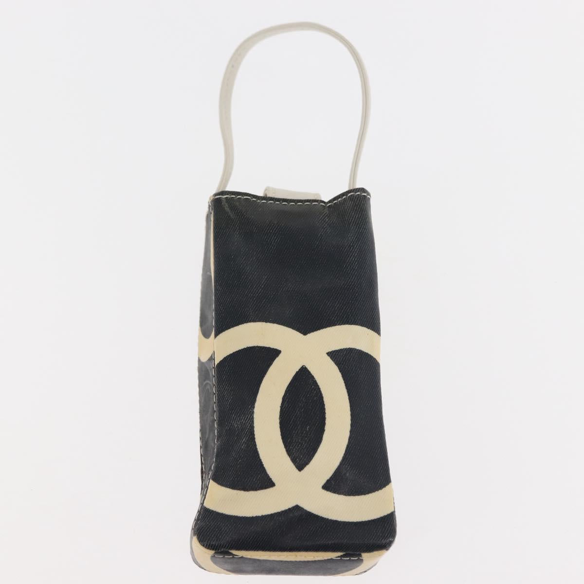 CHANEL Matelasse Tote Bag Straw White Gold CC Auth 146247