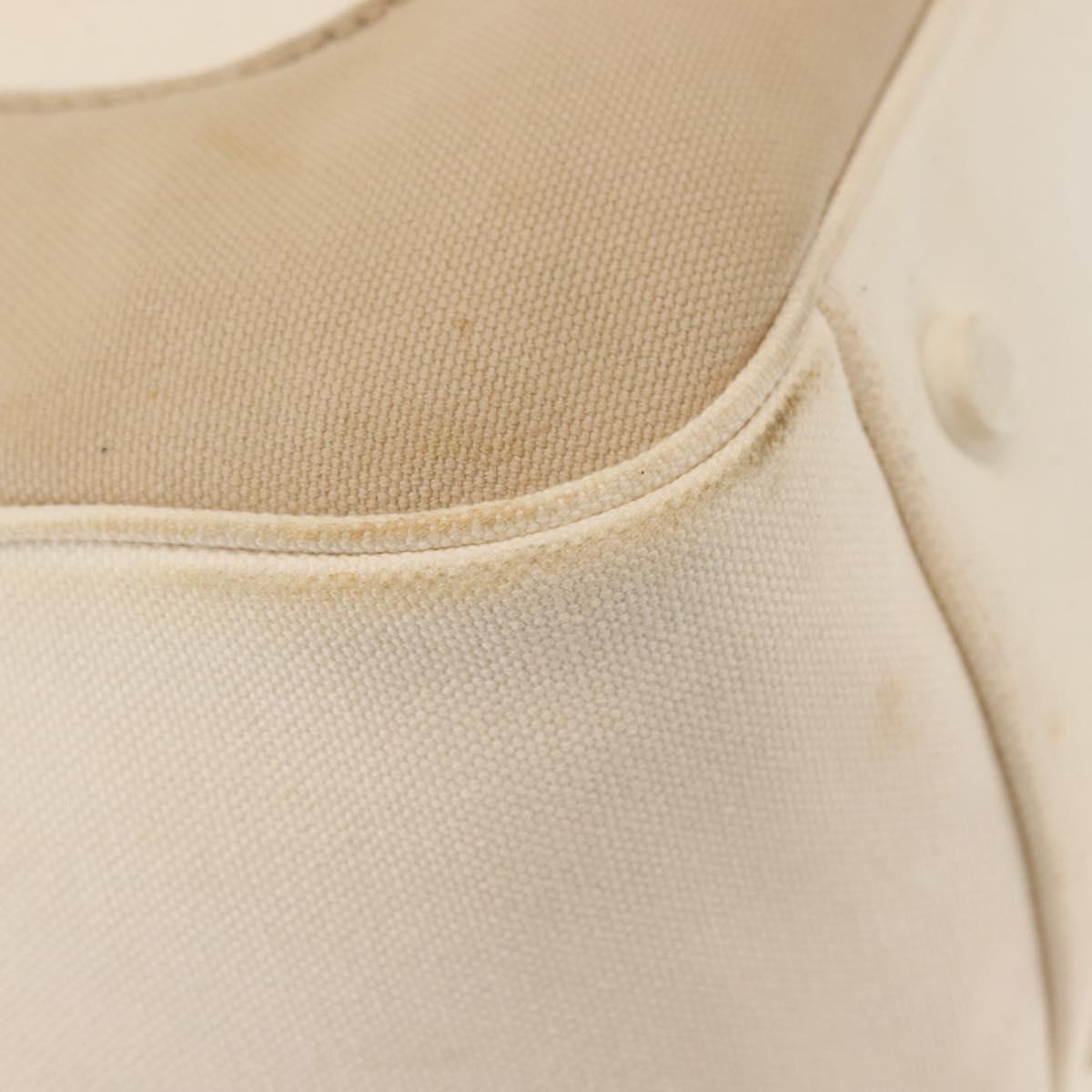 CHANEL Marshmallow Tote Bag Canvas Beige Gold CC Auth 146248