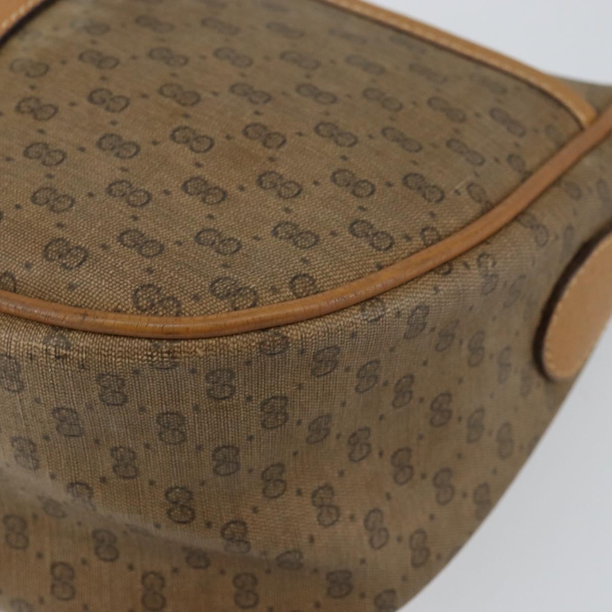 GUCCI Micro GG Supreme Web Sherry Line Bag PVC Beige Gold 89 02 032 Auth 146259