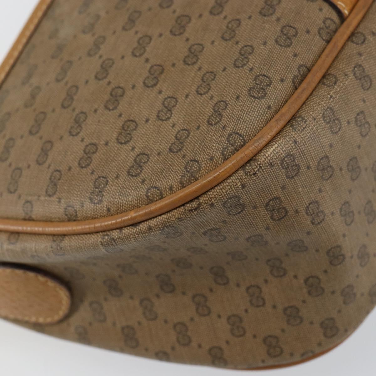 GUCCI Micro GG Supreme Web Sherry Line Bag PVC Beige Gold 89 02 032 Auth 146259