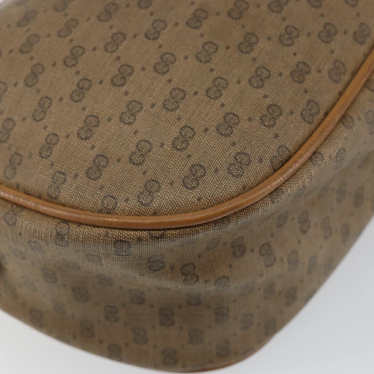 GUCCI Micro GG Supreme Web Sherry Line Bag PVC Beige Gold 89 02 032 Auth 146259