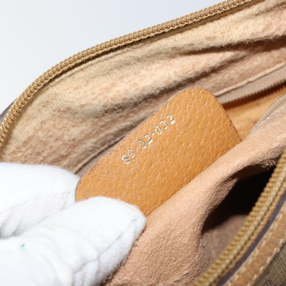 GUCCI Micro GG Supreme Web Sherry Line Bag PVC Beige Gold 89 02 032 Auth 146259