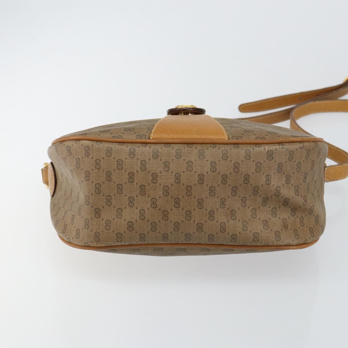 GUCCI Micro GG Supreme Web Sherry Line Bag PVC Beige Gold 89 02 032 Auth 146259