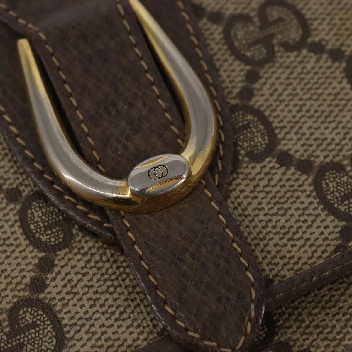 GUCCI GG Supreme Shoulder Bag PVC Beige Gold 94 02 050 Auth 146260