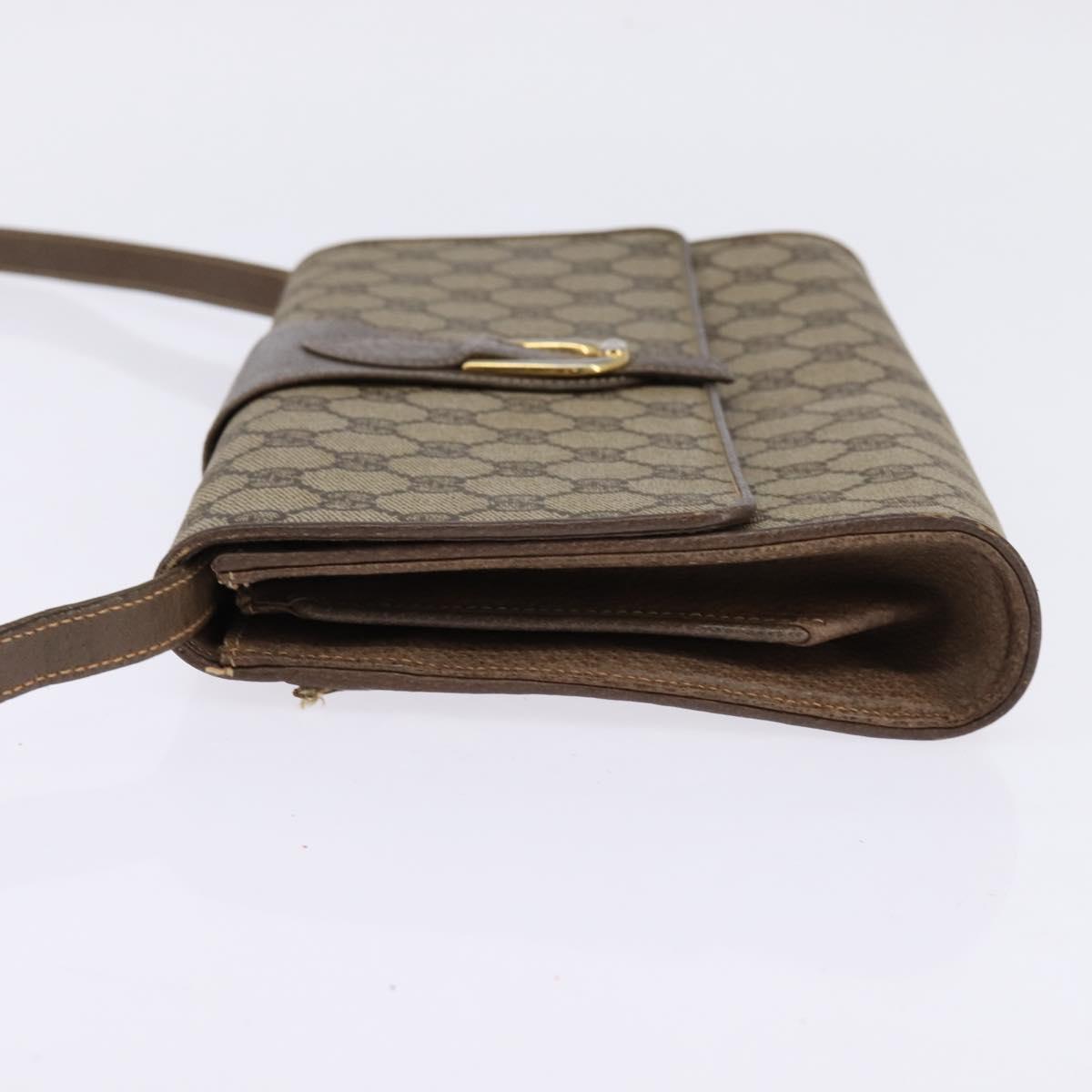 GUCCI GG Supreme Shoulder Bag PVC Beige Gold 94 02 050 Auth 146260