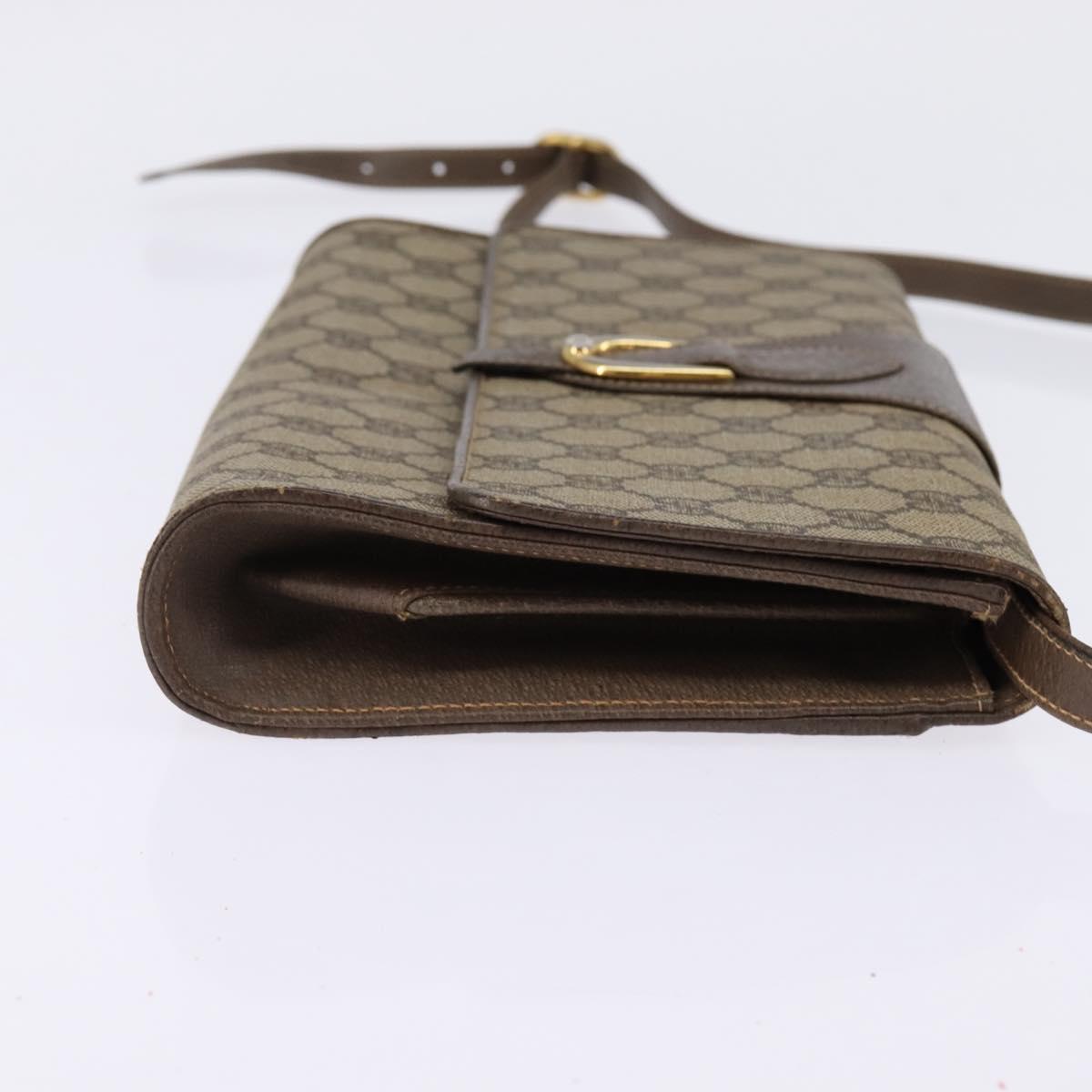 GUCCI GG Supreme Shoulder Bag PVC Beige Gold 94 02 050 Auth 146260