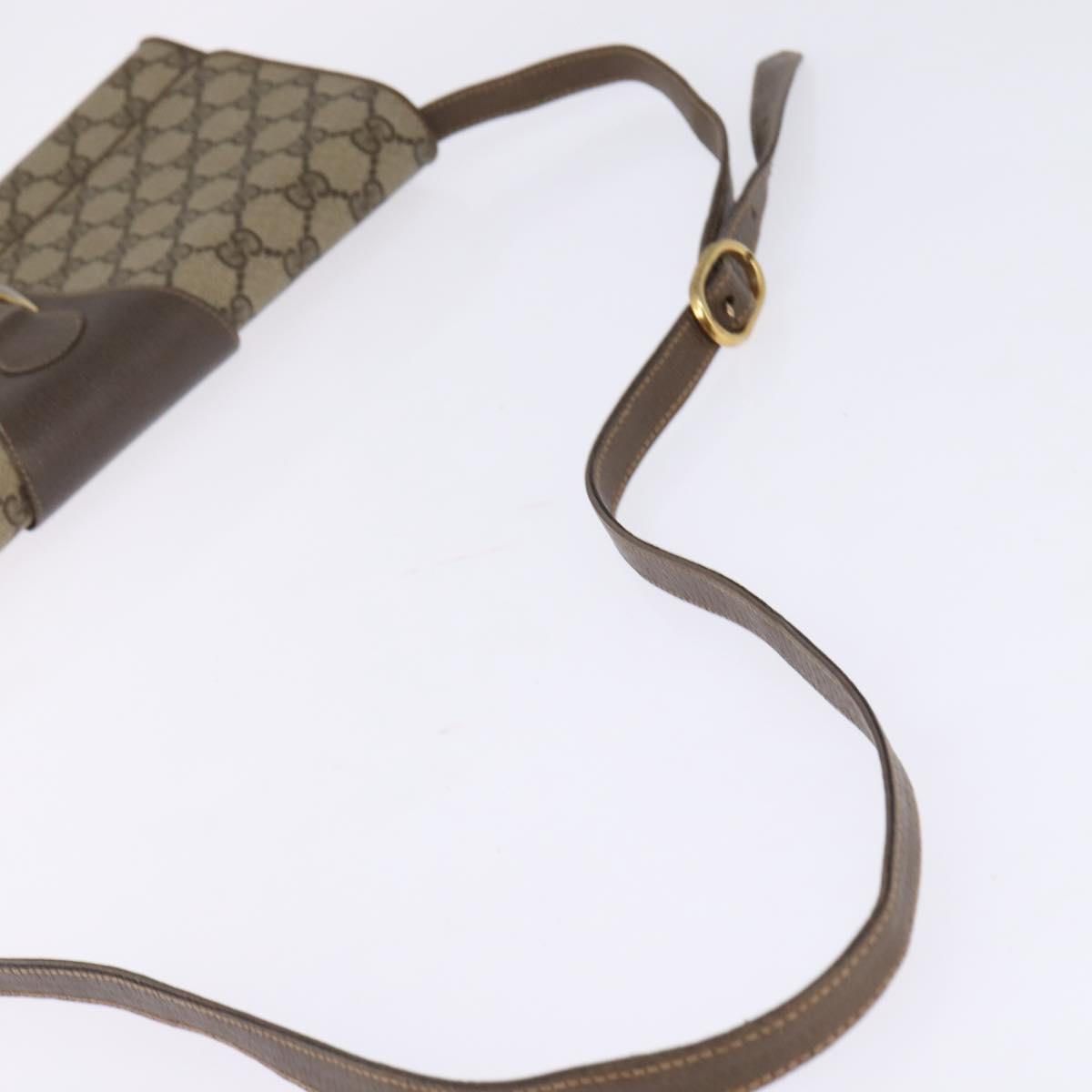 GUCCI GG Supreme Shoulder Bag PVC Beige Gold 94 02 050 Auth 146260