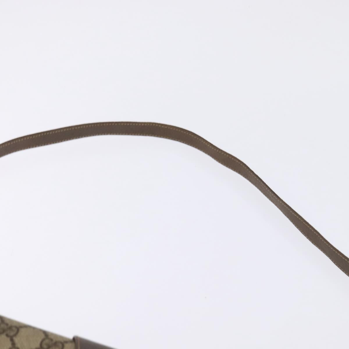 GUCCI GG Supreme Shoulder Bag PVC Beige Gold 94 02 050 Auth 146260