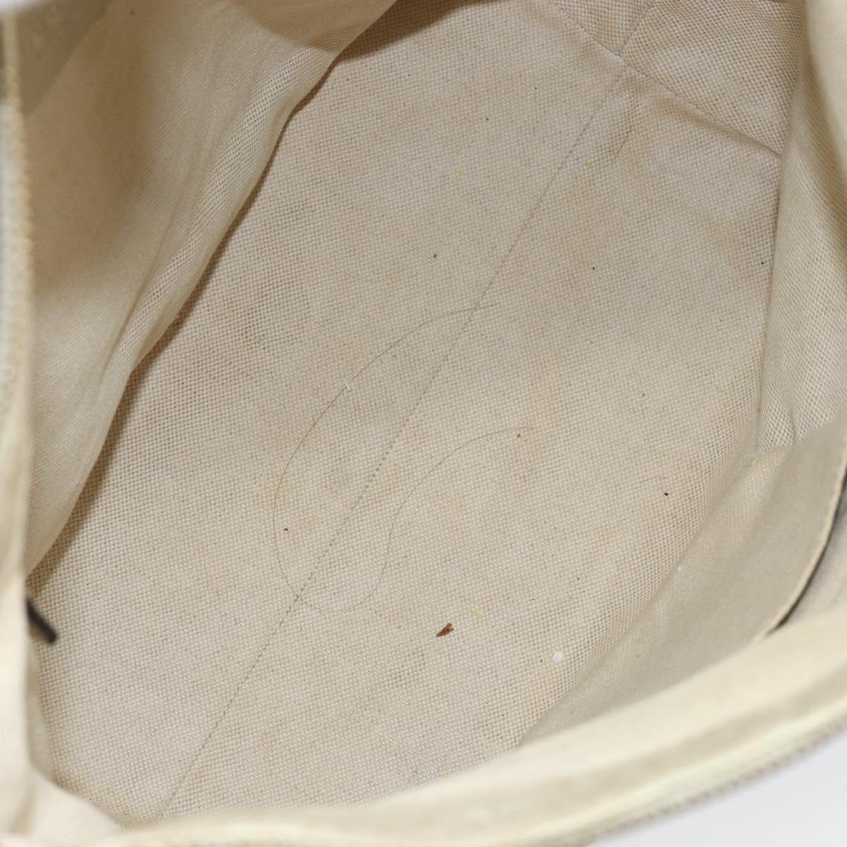 GUCCI GG Canvas Web Sherry Line Pretty Bag Beige Gold 257064 Auth 146262