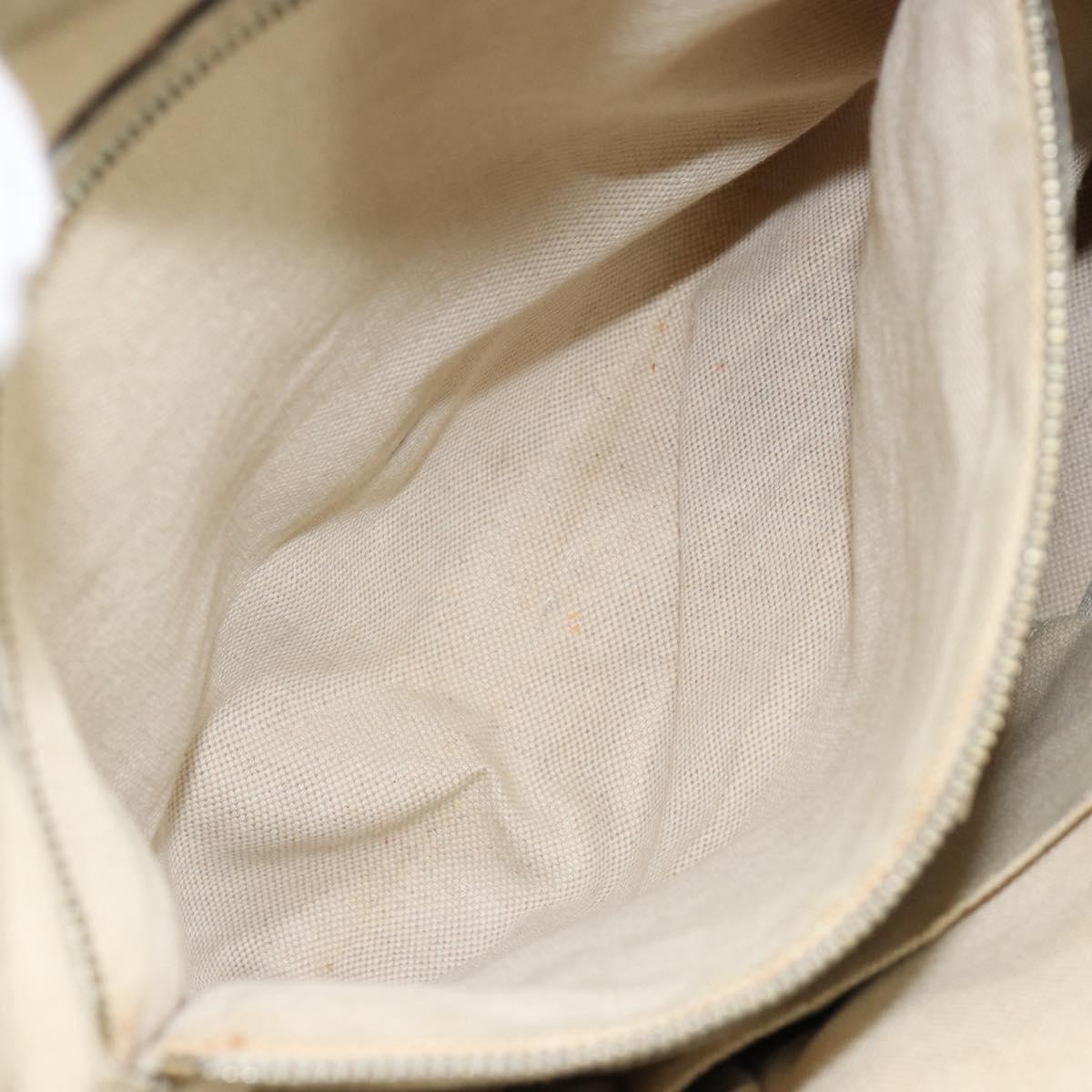 GUCCI GG Canvas Web Sherry Line Pretty Bag Beige Gold 257064 Auth 146262