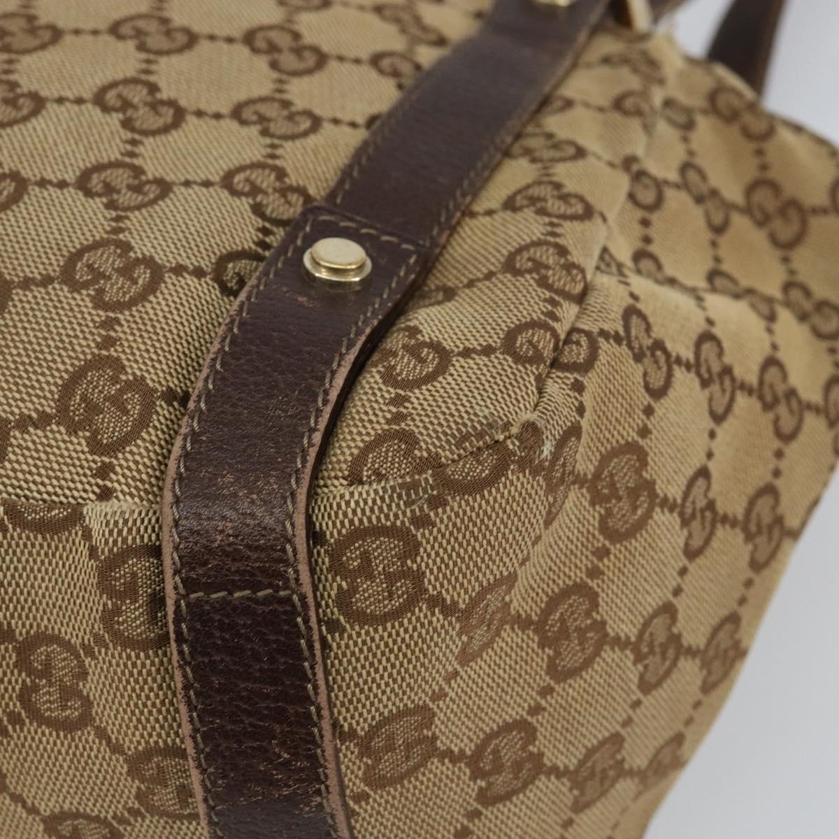 GUCCI GG Canvas Abbey Tote Bag Beige Gold 130736 Auth 146263