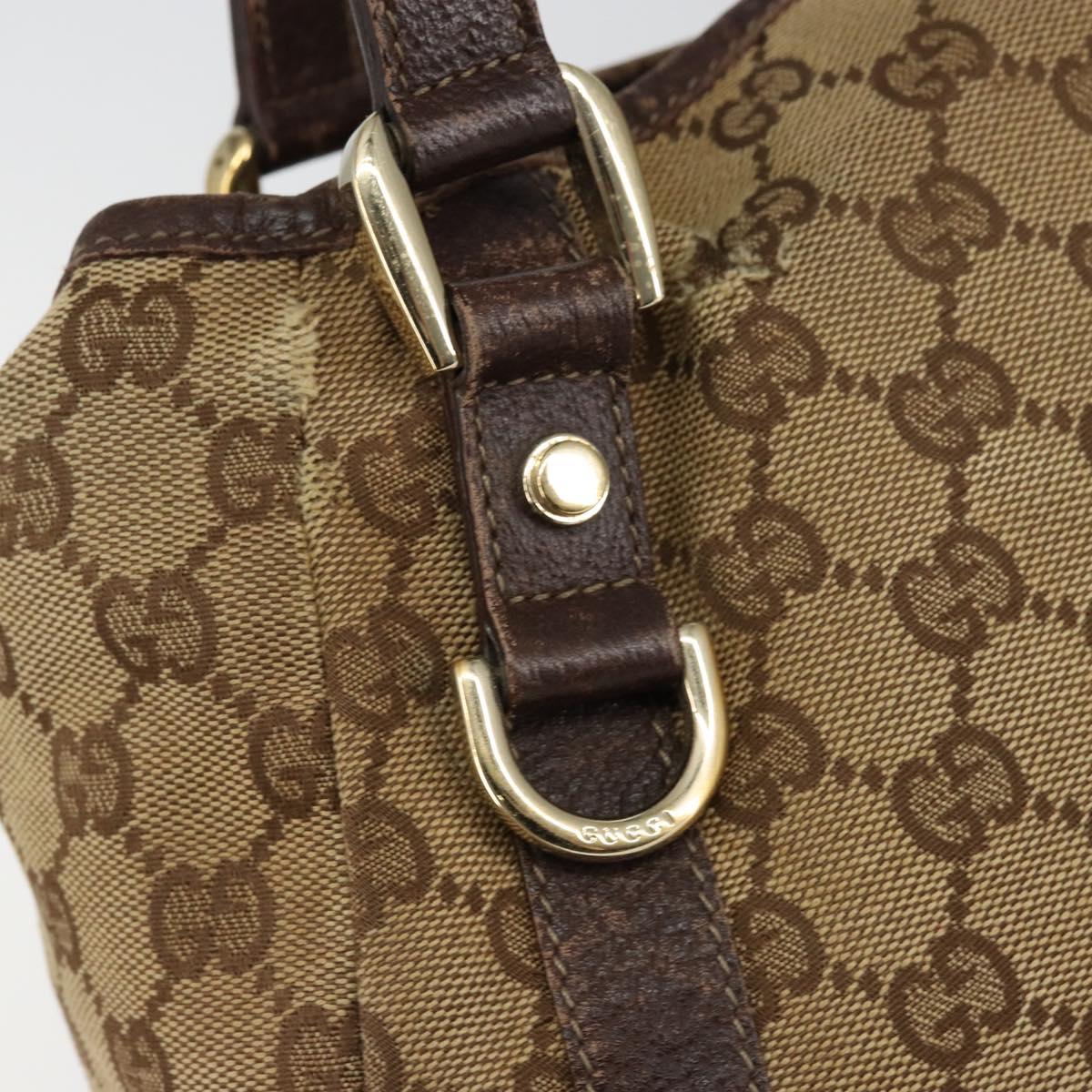 GUCCI GG Canvas Abbey Tote Bag Beige Gold 130736 Auth 146263