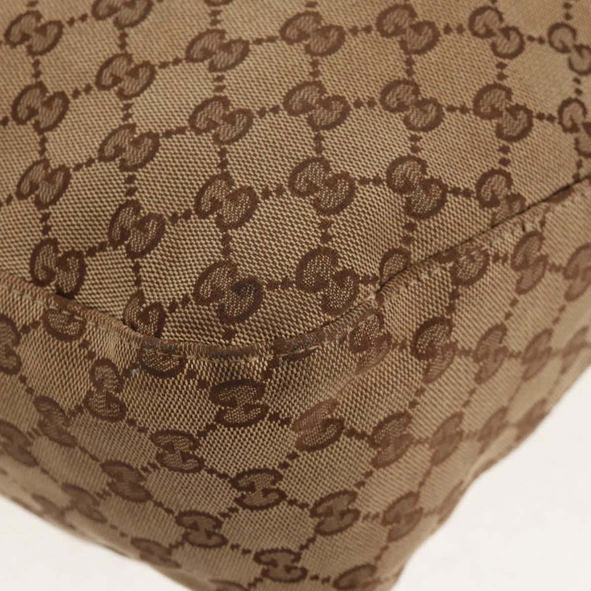 GUCCI GG Canvas Horsebit Tote Bag 2way Beige Gold 232949 Auth 146265