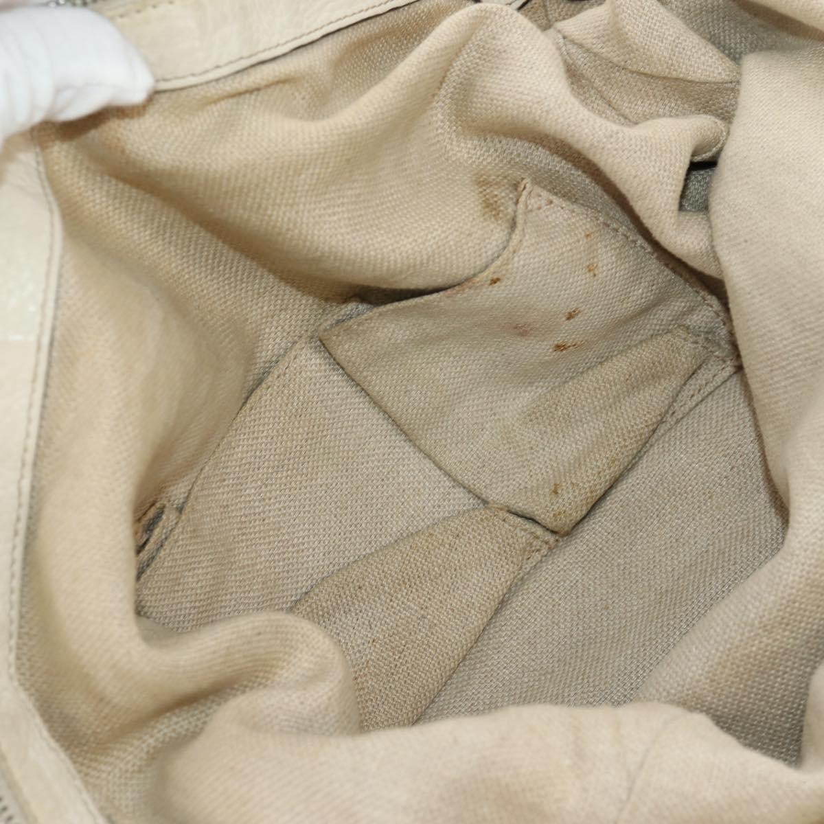 GUCCI GG Canvas Horsebit Tote Bag 2way Beige Gold 232949 Auth 146265