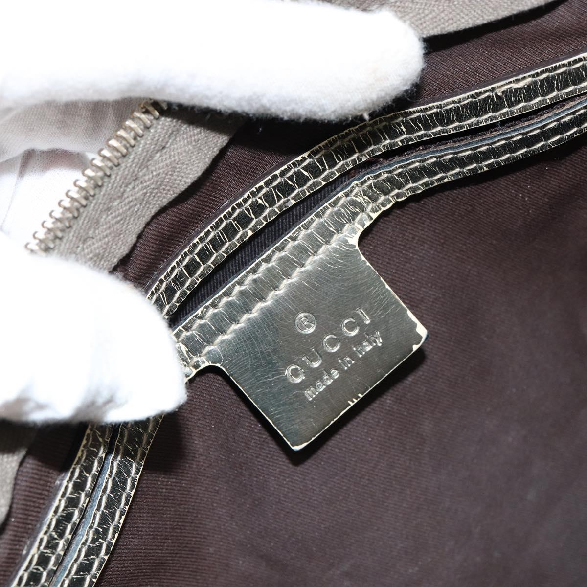 GUCCI GG Supreme Boston Bag PVC Beige Gold 193603 Auth 146267