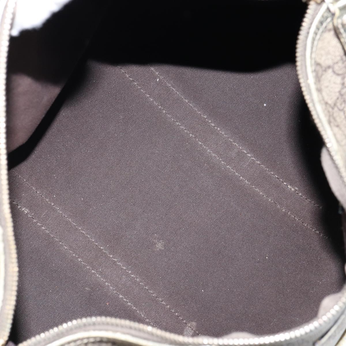 GUCCI GG Supreme Boston Bag PVC Beige Gold 193603 Auth 146267