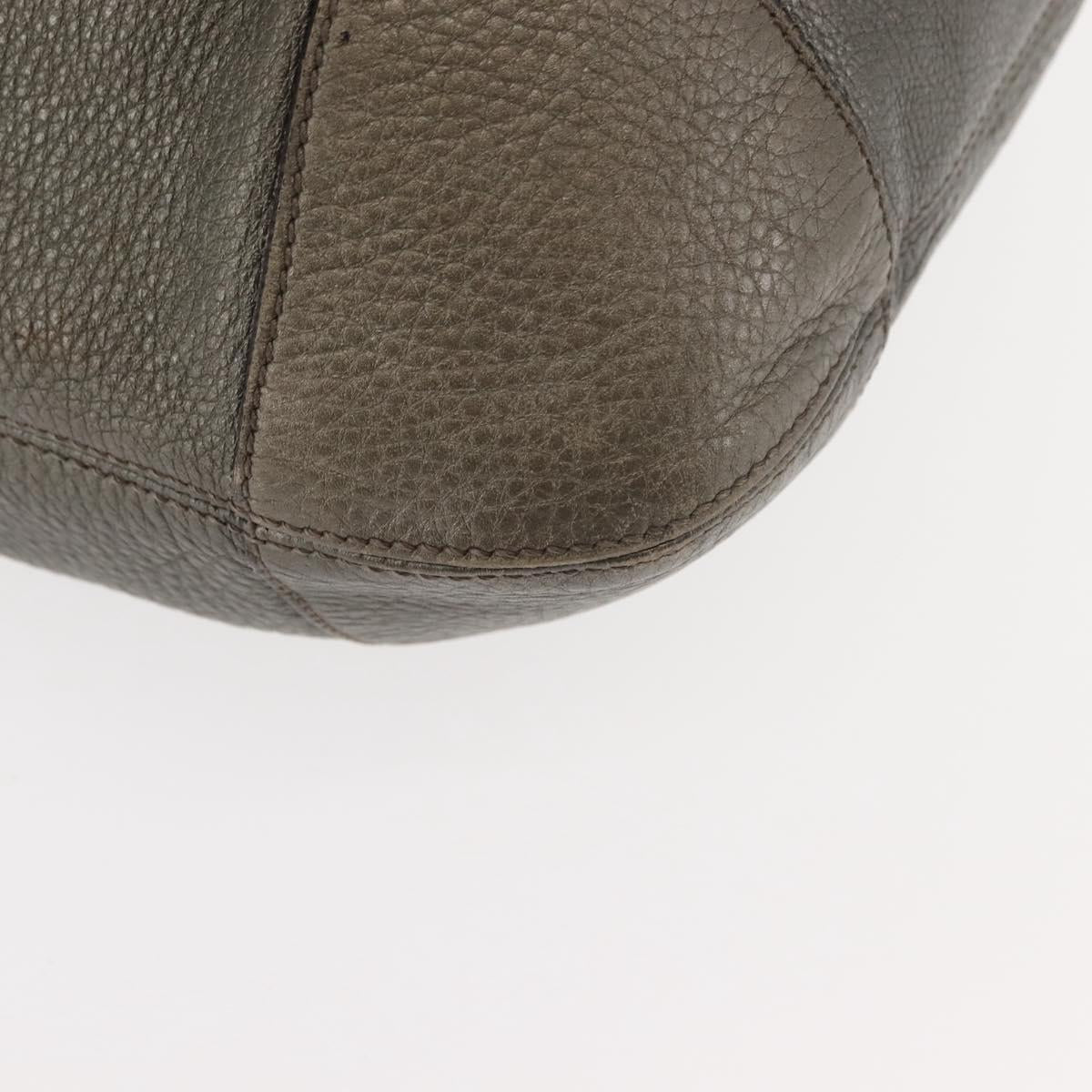 GUCCI Soho Chain Shoulder Bag Leather Gray 326706 Auth 146271