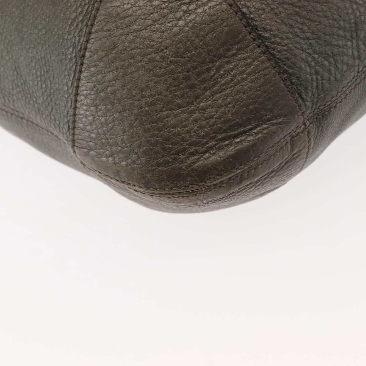 GUCCI Soho Chain Shoulder Bag Leather Gray 326706 Auth 146271