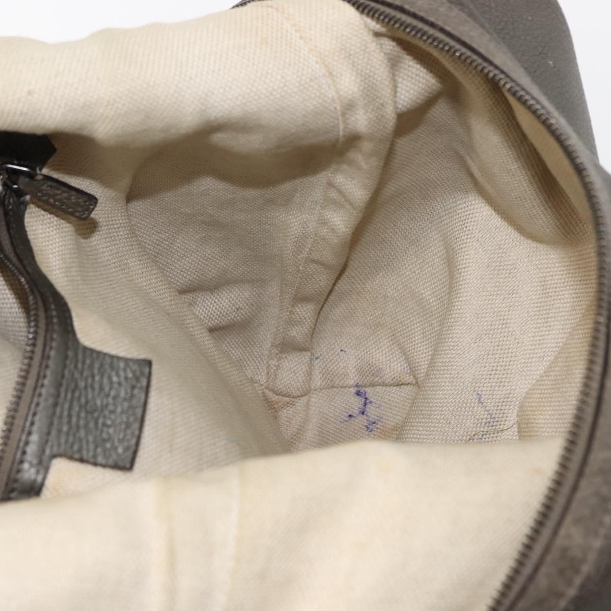 GUCCI Soho Chain Shoulder Bag Leather Gray 326706 Auth 146271