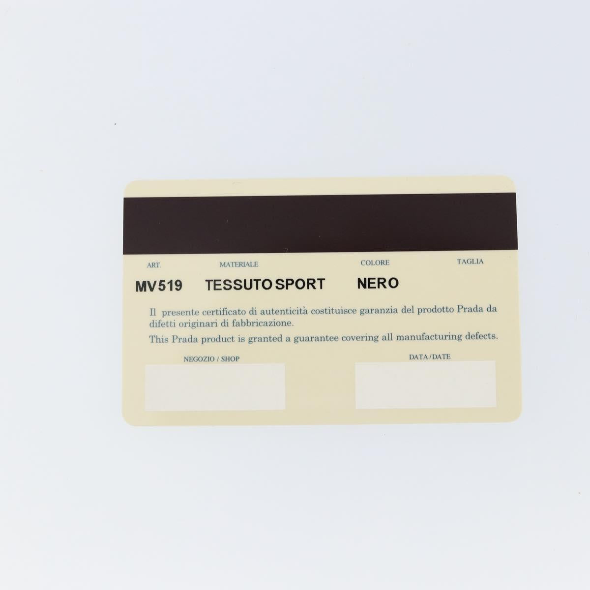 PRADA Hand Bag Nylon Black Silver Auth 146276