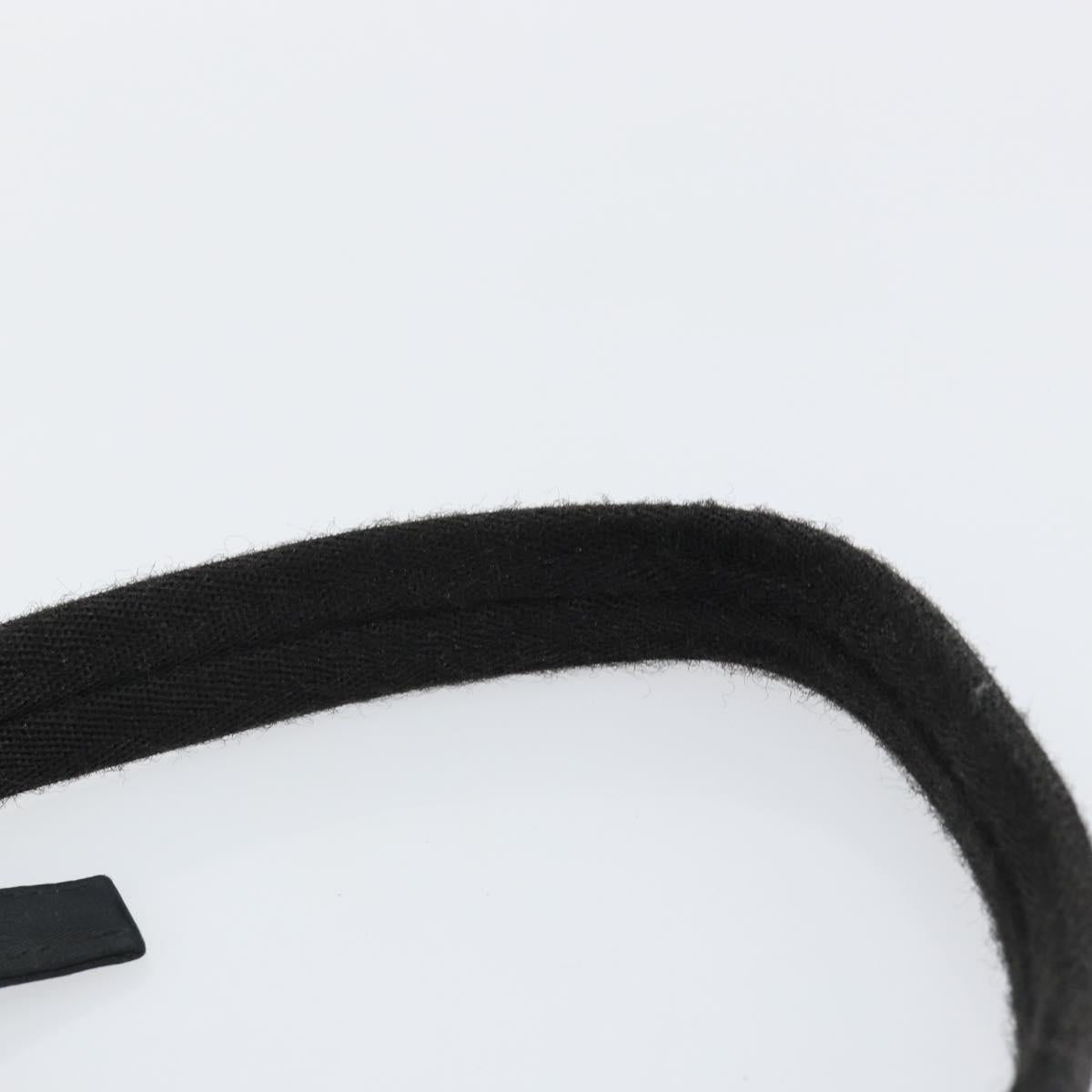 PRADA Hand Bag Nylon Black Silver Auth 146276